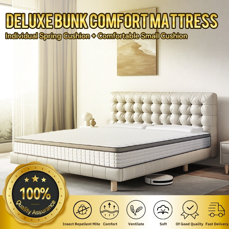 MOK Mattress 3.5/5/6 feet Soft And Comfortable Independent Spring Memory Foam Mattress Deep Sleep Relieve Fatigue