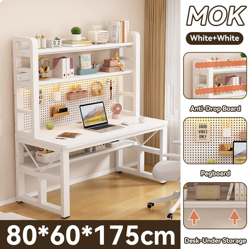 MOK 120*60*175cm Durable Bearings Computer Desk/Desk/desk Desk and bookshelf integrated