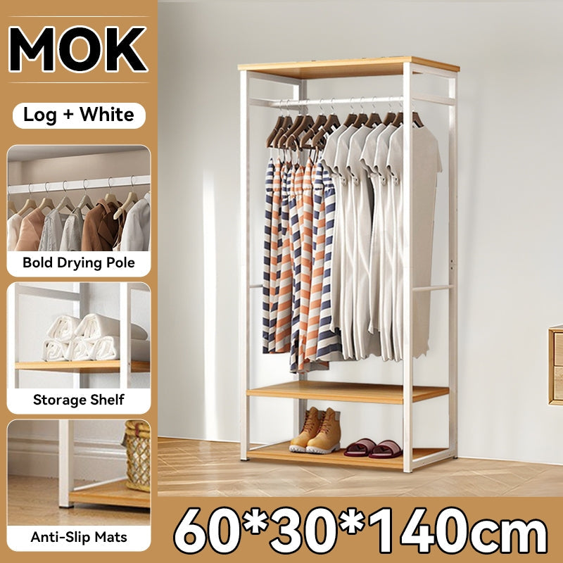 【Best Price】MOK Large Capacity Open Wardrobe 60/90/120CM Apartment Style Wardrobe High Quality High Load-Bearing