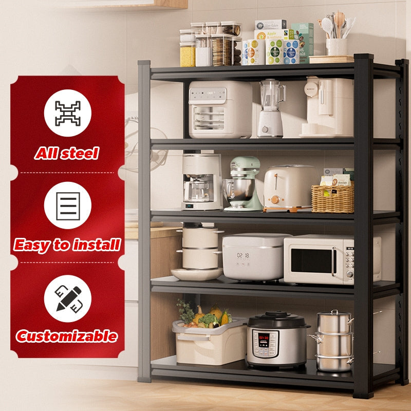 MOK Rak Besi Bertingkat 120*40*210CM Metal Rack Shelf High Load-Bearing Easy To Install