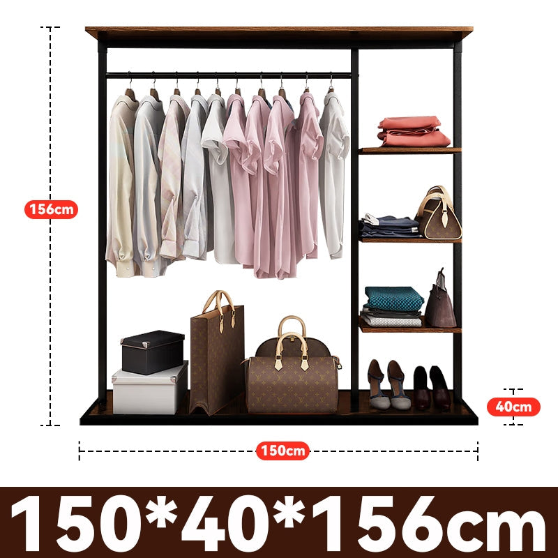 MOK 180*40*156cm Home Clothes Rack Large Space Steel Material Strong Load-Bearing Capacity Storage Rack