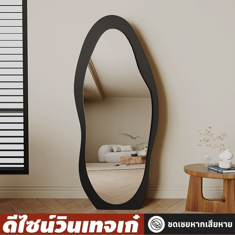 【160-170cm】MOK กระจกเต็มตัว กระจกตั้งพื้นสำหรับบ้าน ความละเอียดสูง กระจกกันระเบิด พร้อมขาตั้ง